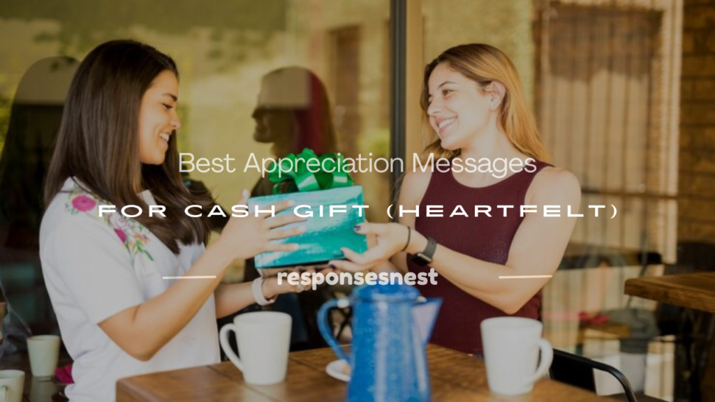 appreciation messages for cash gift