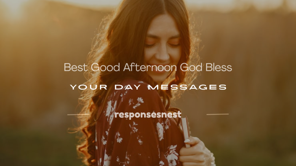 good afternoon god bless your day